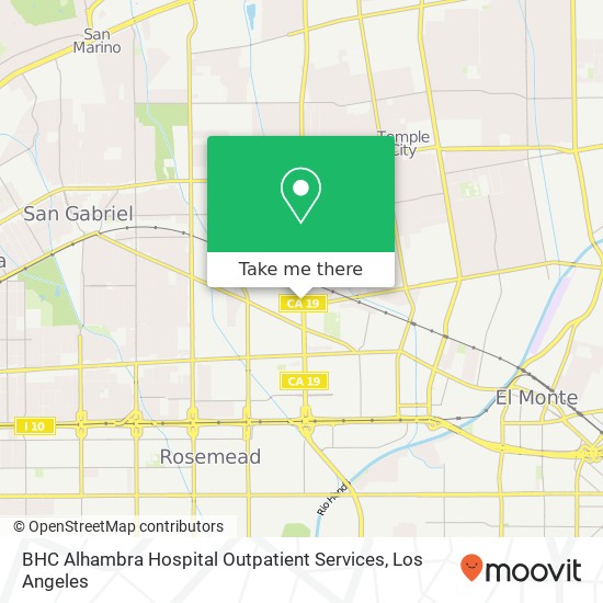 BHC Alhambra Hospital Outpatient Services map