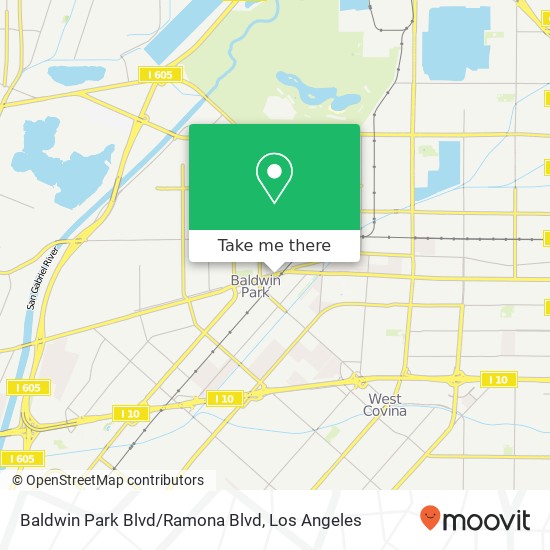 Mapa de Baldwin Park Blvd/Ramona Blvd