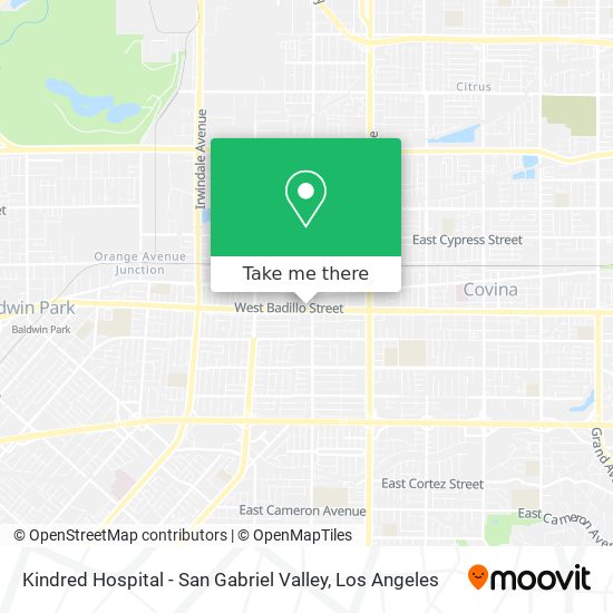 Mapa de Kindred Hospital - San Gabriel Valley