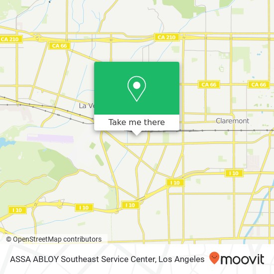 Mapa de ASSA ABLOY Southeast Service Center