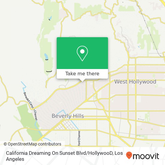 California Dreaming On Sunset Blvd / HollywooD map