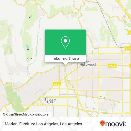 Modani Furniture Los Angeles map