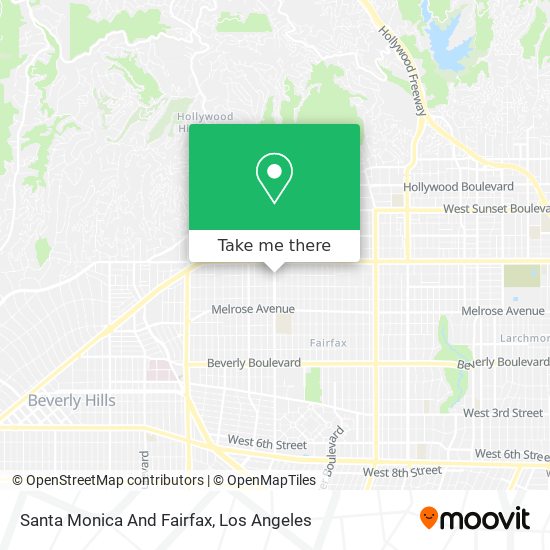 Santa Monica And Fairfax map