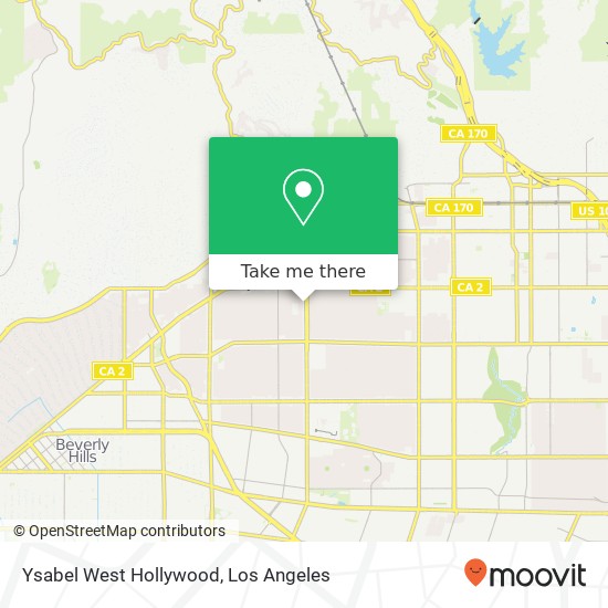 Mapa de Ysabel West Hollywood