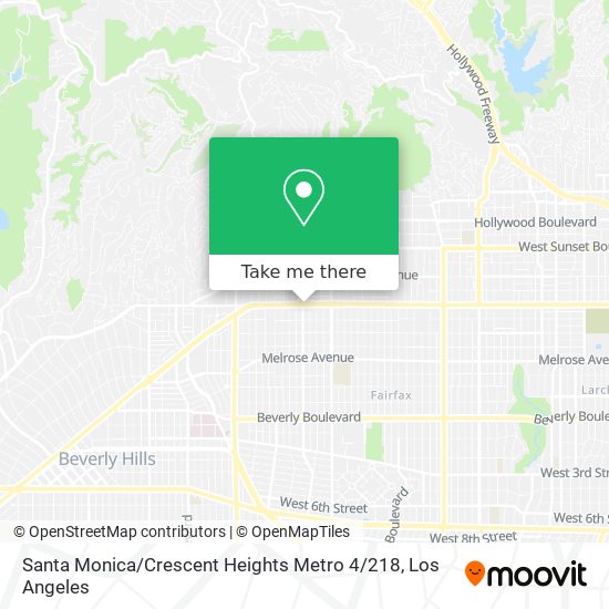 Santa Monica / Crescent Heights Metro 4 / 218 map