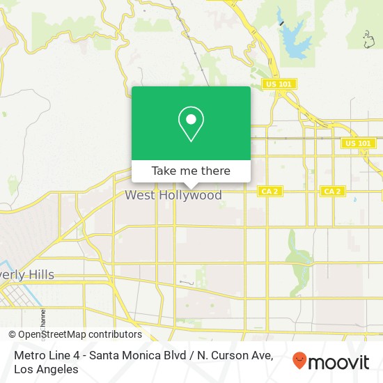 Metro Line 4 - Santa Monica Blvd / N. Curson Ave map