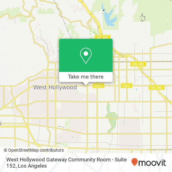 Mapa de West Hollywood Gateway Community Room - Suite 152