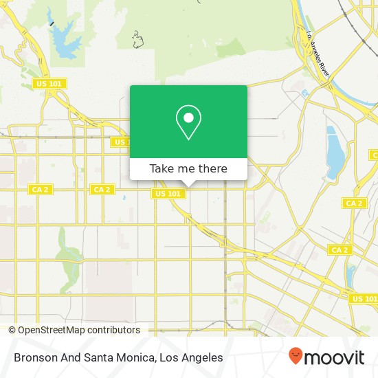 Bronson And Santa Monica map