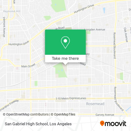 Mapa de San Gabriel High School