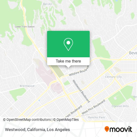 Westwood, California map