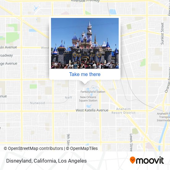Mapa de Disneyland, California
