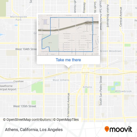 Athens, California map