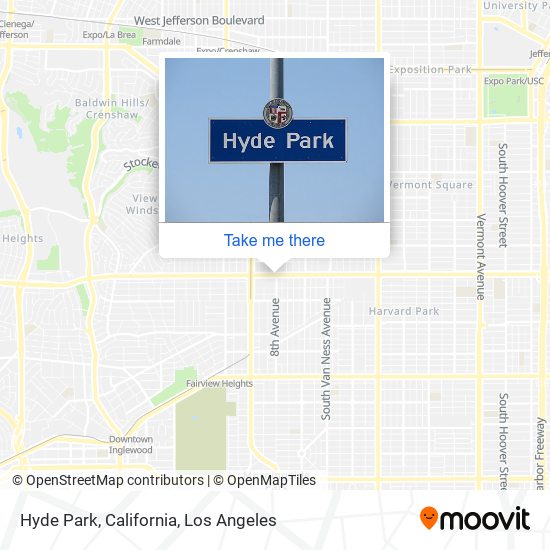 Mapa de Hyde Park, California