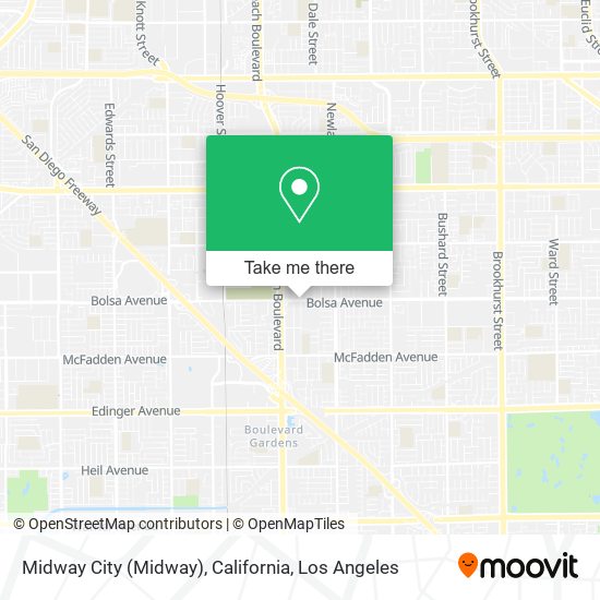 Mapa de Midway City (Midway), California