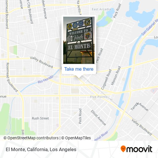 El Monte, California map