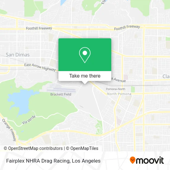 Mapa de Fairplex NHRA Drag Racing
