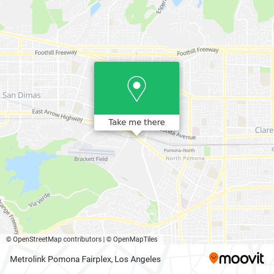 Mapa de Metrolink Pomona Fairplex