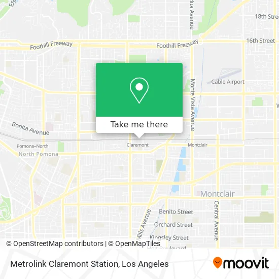 Metrolink Claremont Station map