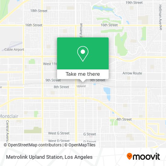 Metrolink Upland Station map