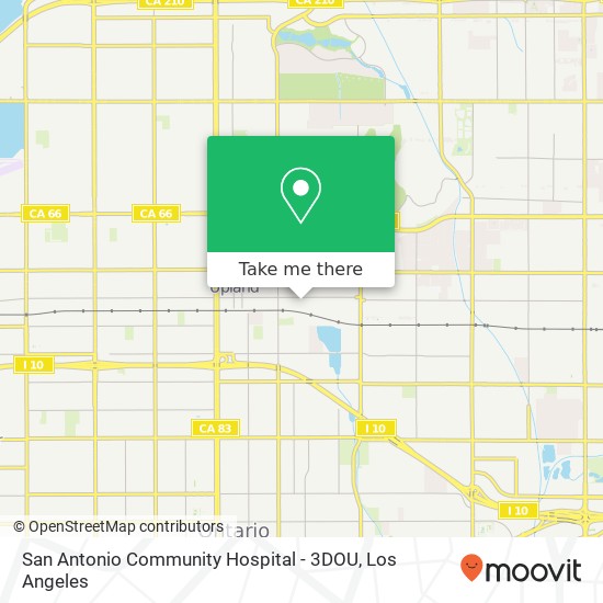 San Antonio Community Hospital - 3DOU map