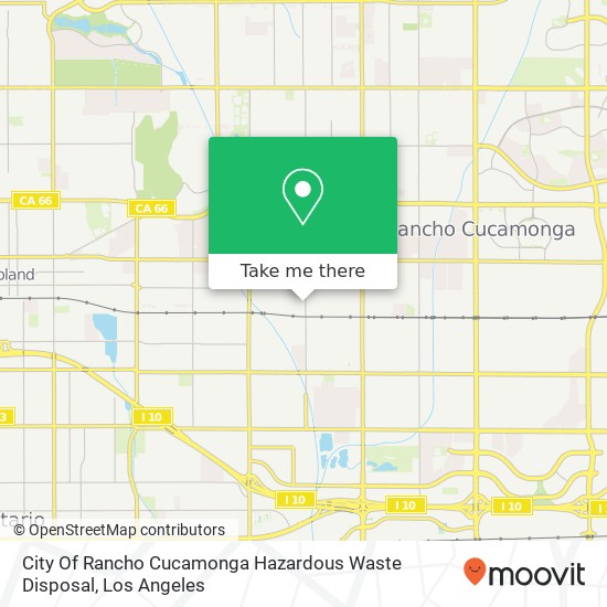 City Of Rancho Cucamonga Hazardous Waste Disposal map