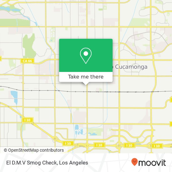 El D.M.V Smog Check map