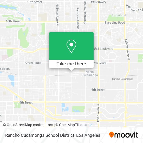 Mapa de Rancho Cucamonga School District