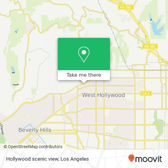 Mapa de Hollywood scenic view