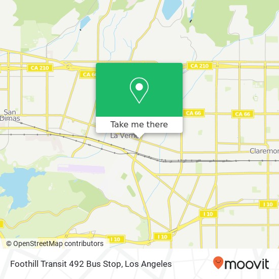 Mapa de Foothill Transit 492 Bus Stop