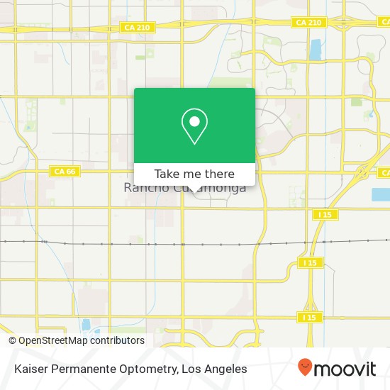 Kaiser Permanente Optometry map