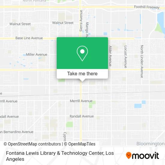 Fontana Lewis Library & Technology Center map