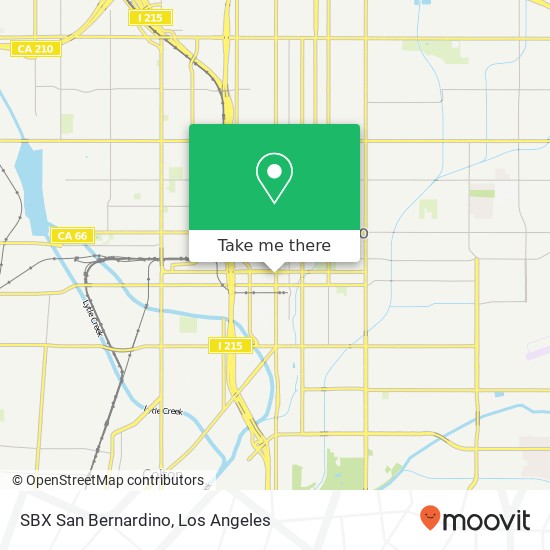 SBX San Bernardino map