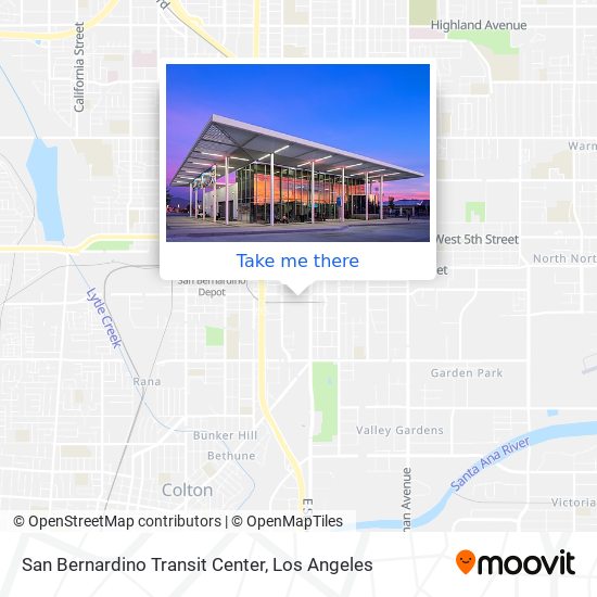 San Bernardino Transit Center map