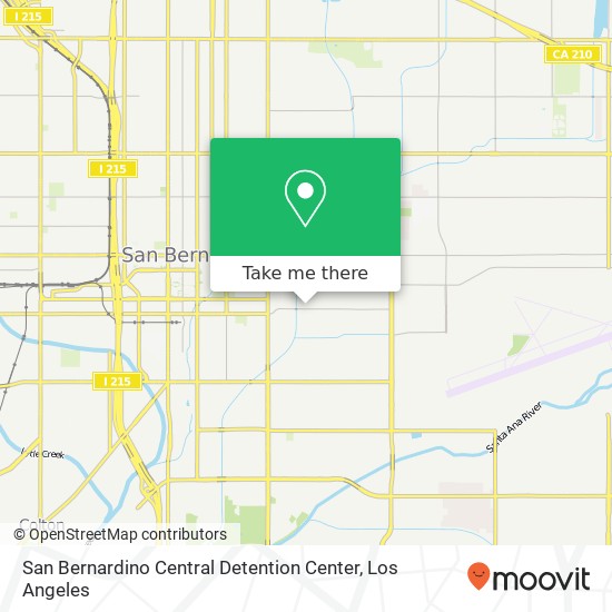 Mapa de San Bernardino Central Detention Center