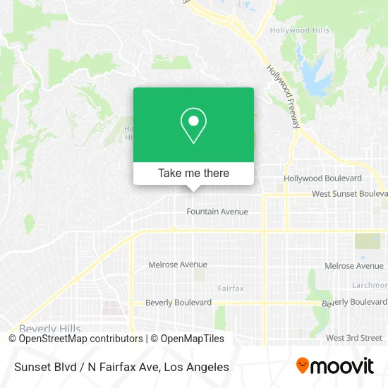 Sunset Blvd / N Fairfax Ave map