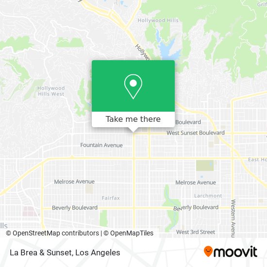 La Brea & Sunset map