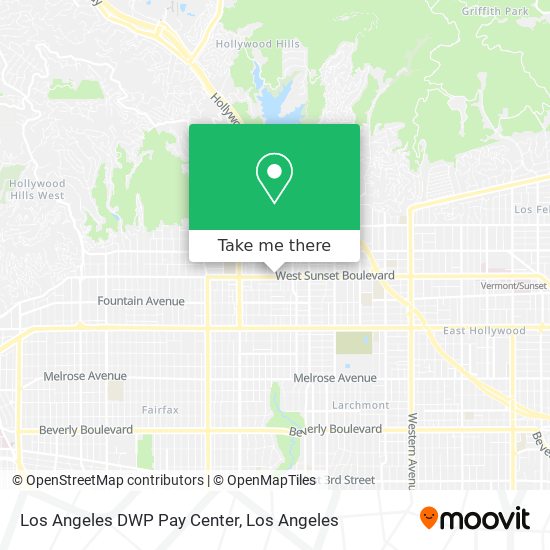 Mapa de Los Angeles DWP Pay Center