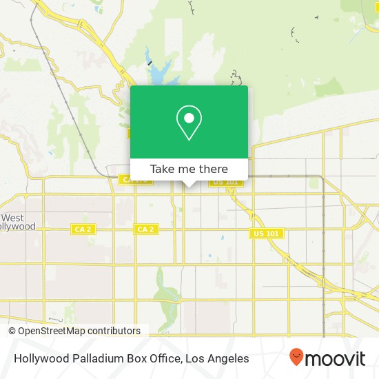 Mapa de Hollywood Palladium Box Office