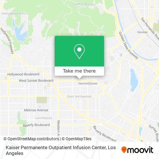 Kaiser Permanente Outpatient Infusion Center map