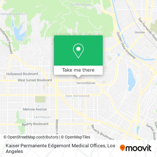 Mapa de Kaiser Permanente Edgemont Medical Offices