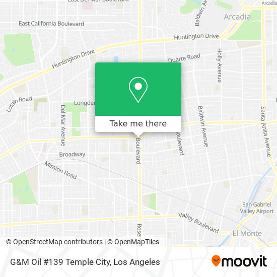 Mapa de G&M Oil #139 Temple City