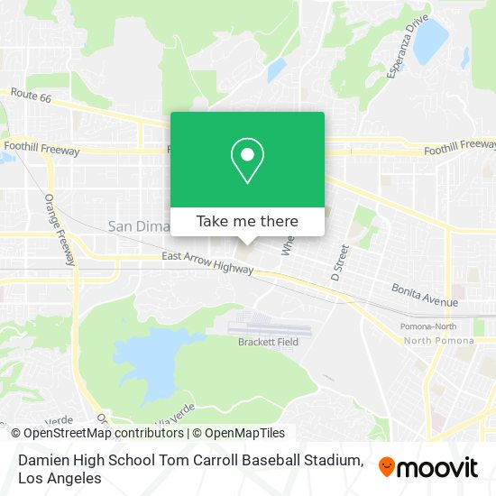 Mapa de Damien High School Tom Carroll Baseball Stadium