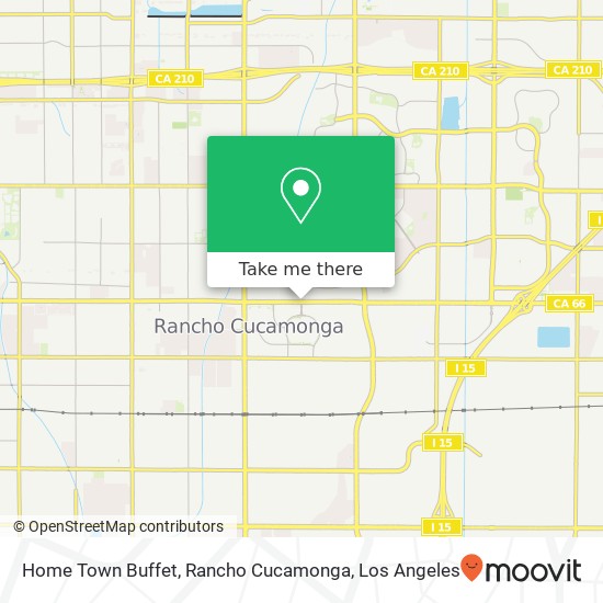 Mapa de Home Town Buffet, Rancho Cucamonga