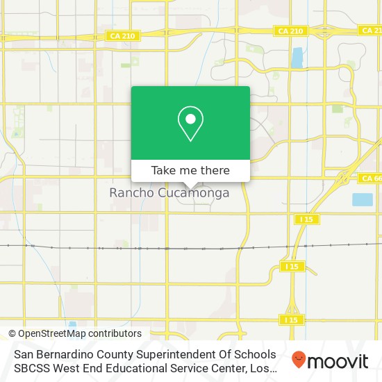 San Bernardino County Superintendent Of Schools SBCSS West End Educational Service Center map