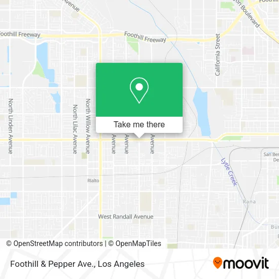Mapa de Foothill & Pepper Ave.