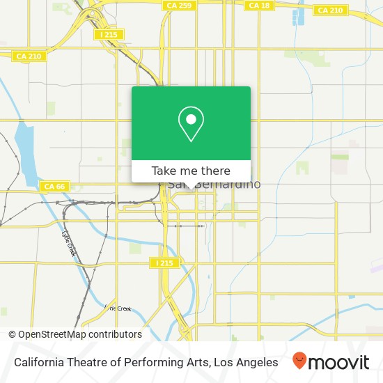 California Theatre of Performing Arts map