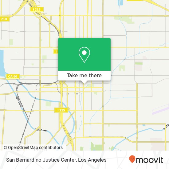 San Bernardino Justice Center map