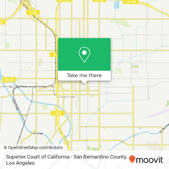 Mapa de Superior Court of California - San Bernardino County