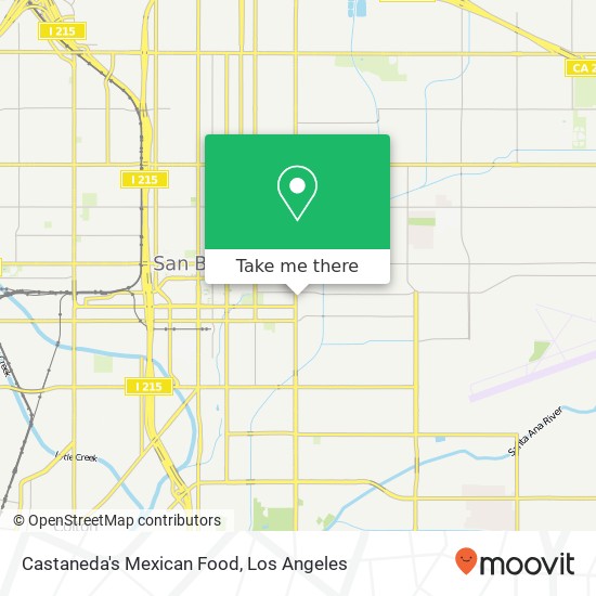 Castaneda's Mexican Food map