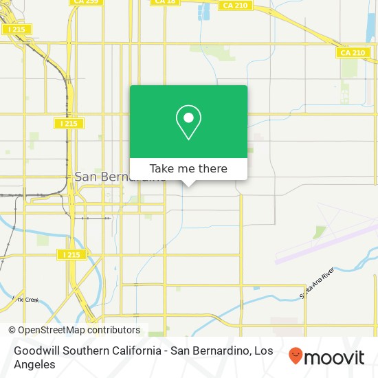 Mapa de Goodwill Southern California - San Bernardino
